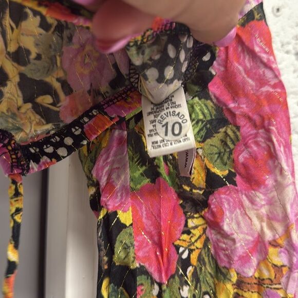 Floral Two-Piece Set with Bell Sleeves LULIFAMA - Size 10 - Crop Top - Picture 4 of 5